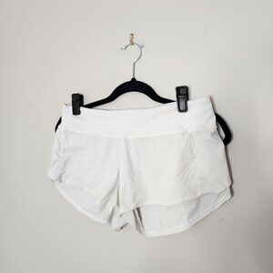LULULEMON Solid White Hotty Hot Shorts